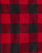Adult 2-Piece Buffalo Check Fleece Coat-Style Pajamas, image 2 of 3 slides