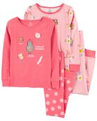 Kid 4-Piece Breakfast 100% Snug Fit Cotton Pajamas, image 1 of 4 slides