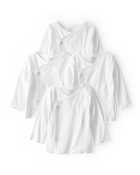 Baby 4-Pack Side-Snap Tees - White, image 1 of 2 slides