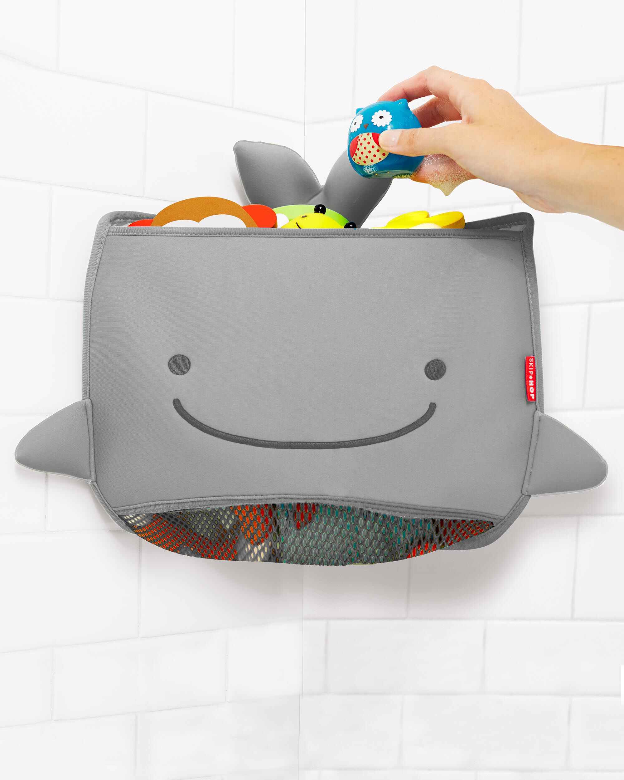 Moby Corner Bath Toy Organizer - Grey, image 5 of 8 slides