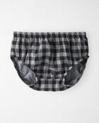 Baby Organic Cotton Plaid Button-Front Dress, image 3 of 6 slides