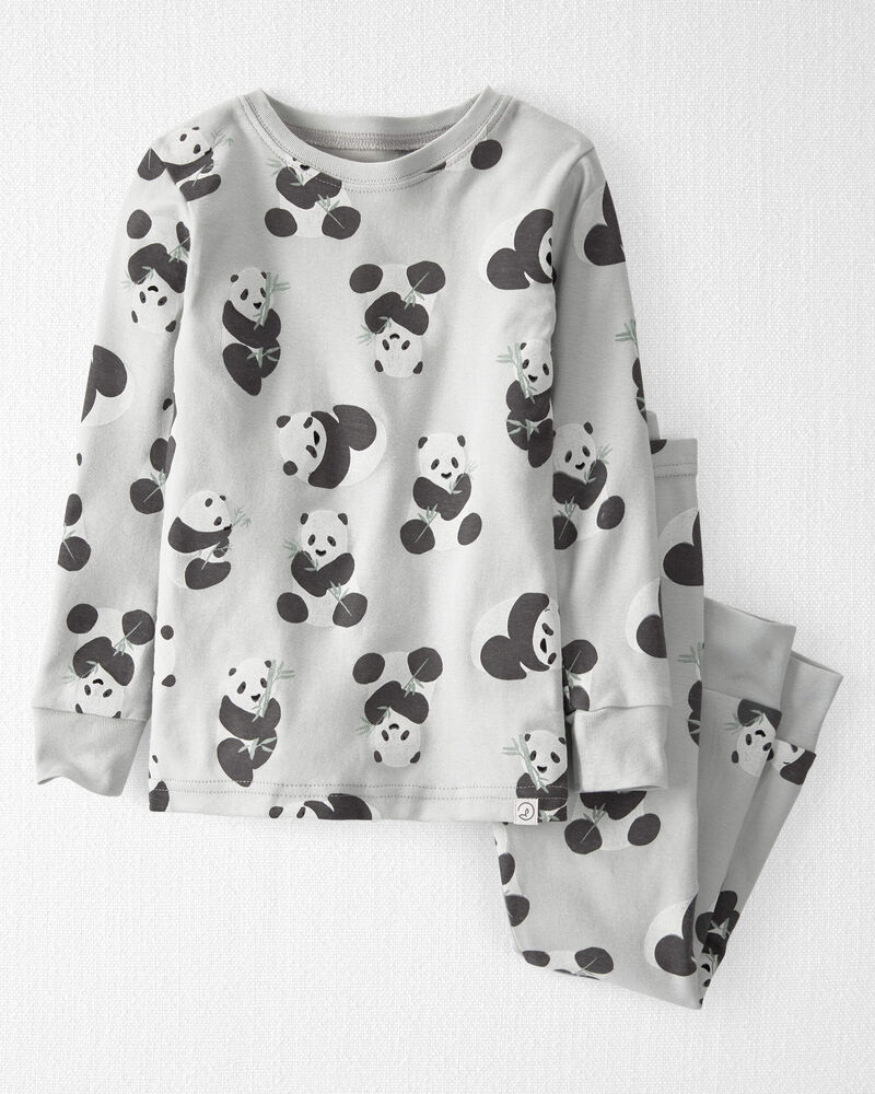 Toddler Organic Cotton Pajamas Set in Panda Bear, image 1 of 5 slides