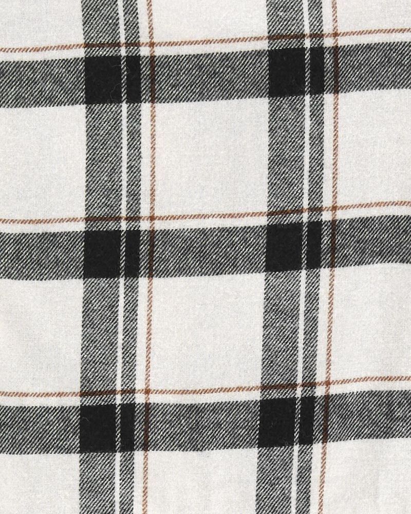 Toddler Plaid Twill Flannel Dress, image 3 of 3 slides