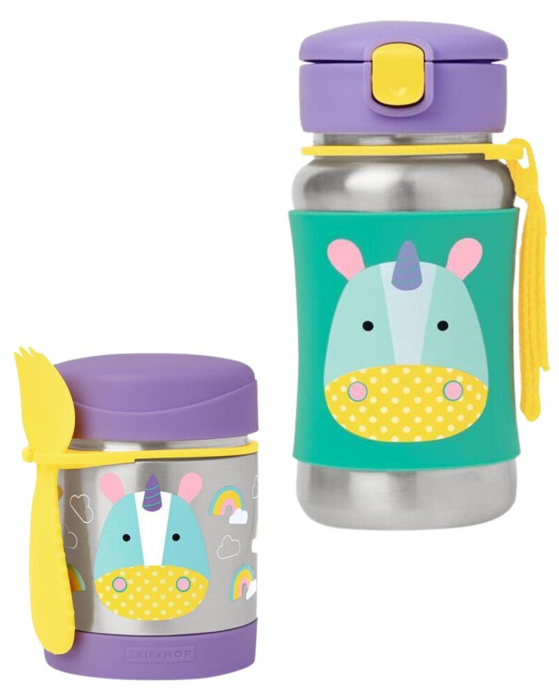 ZOO® 2-Piece Stainless Steel Mealtime Bundle - Unicorn, 
