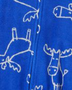 Baby 1-Piece Moose Fleece Footie Pajamas, image 2 of 4 slides