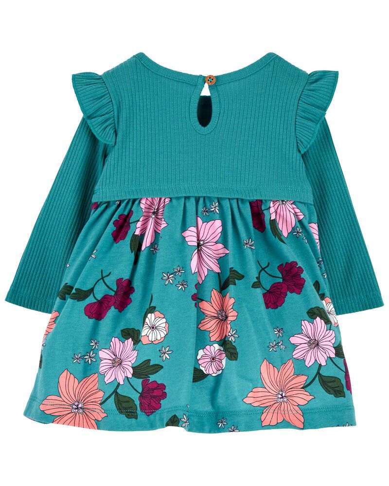 Baby 2-Piece Floral Bodysuit Dress Set, image 3 of 5 slides