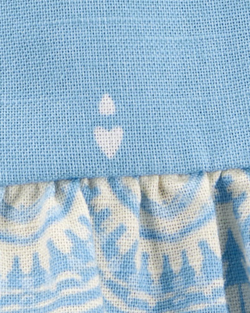 Baby  Heart Drop Print Tank - Blue, image 2 of 3 slides