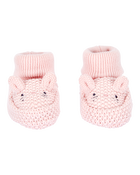 Baby Bunny Crochet Booties - Pink, image 1 of 2 slides