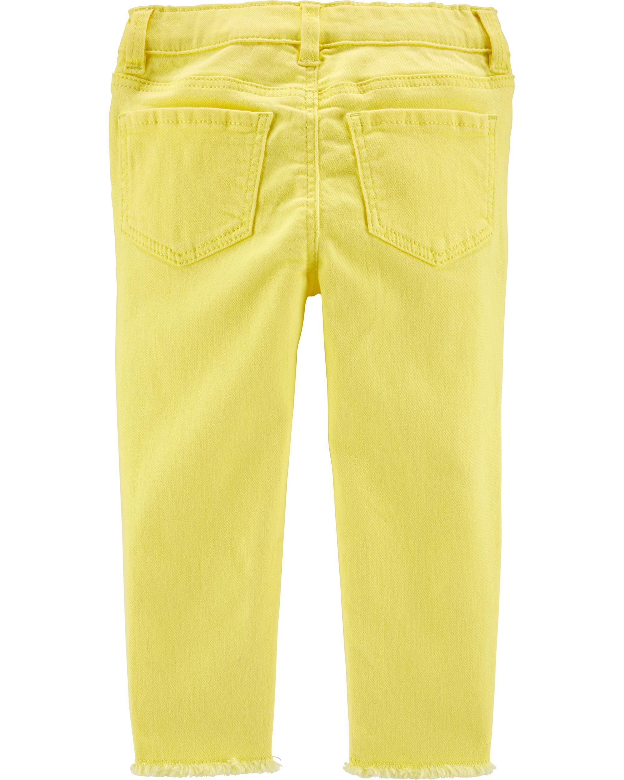 girls yellow jeggings