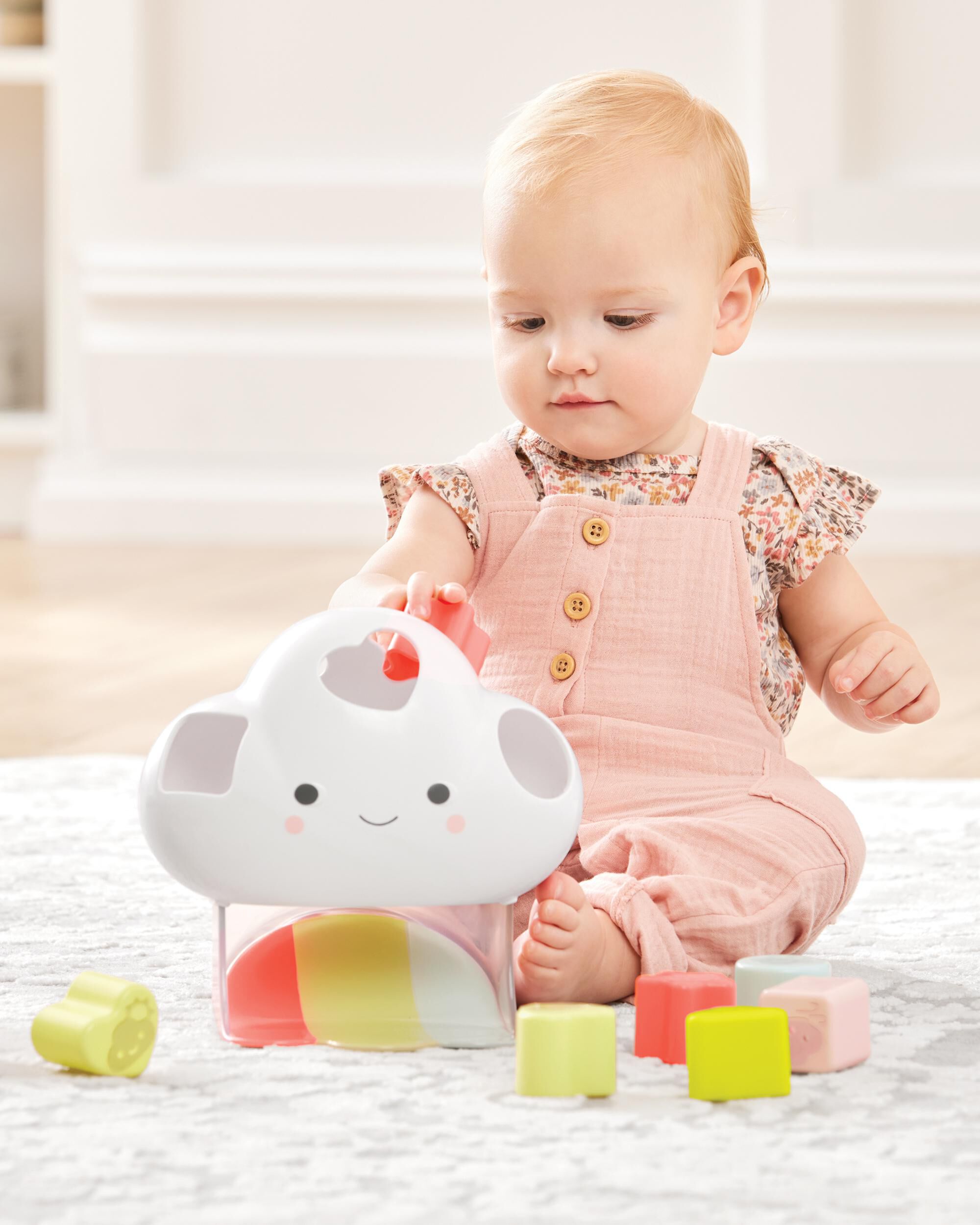 Silver Lining Cloud Feelings Shape Sorter Baby Toy, 