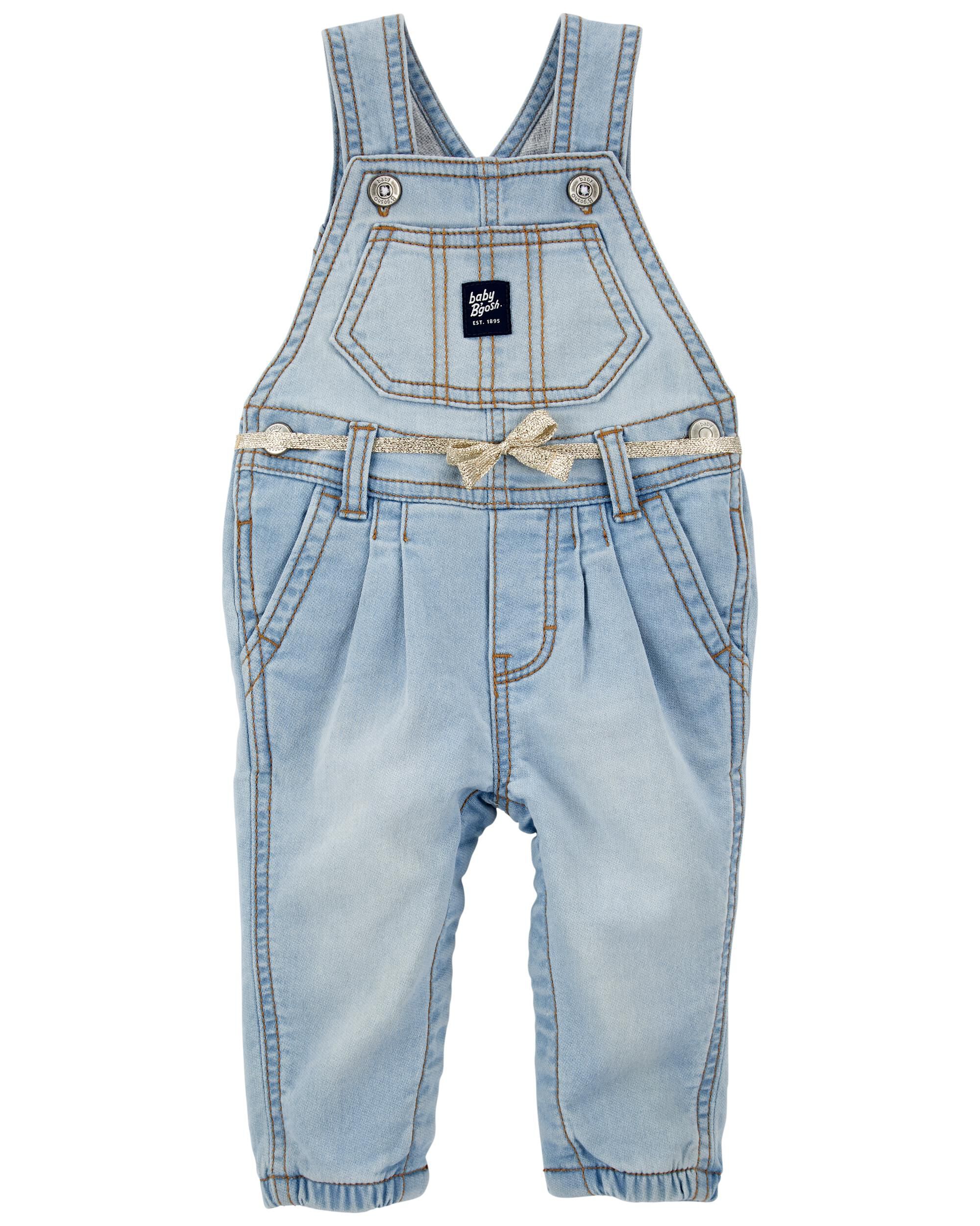 Baby Stretchy Knit Denim Overalls