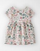 Baby Organic Cotton Butterfly-Print Pocket Dress, image 2 of 6 slides