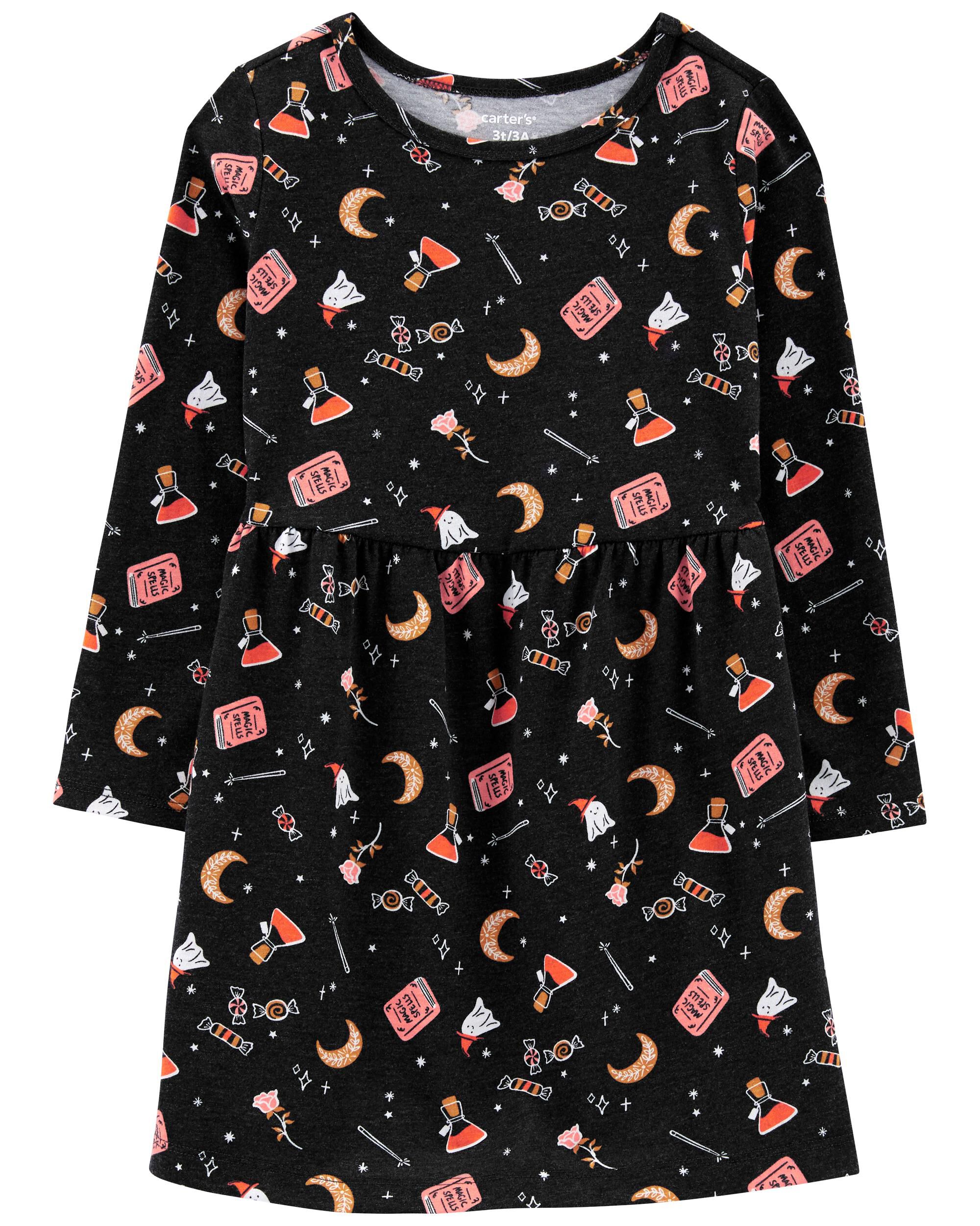 Black Toddler Halloween Jersey Dress | skiphop.com
