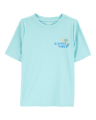 Boys Summer Vibes Short-Sleeve Rashguard - Blue, image 1 of 3 slides
