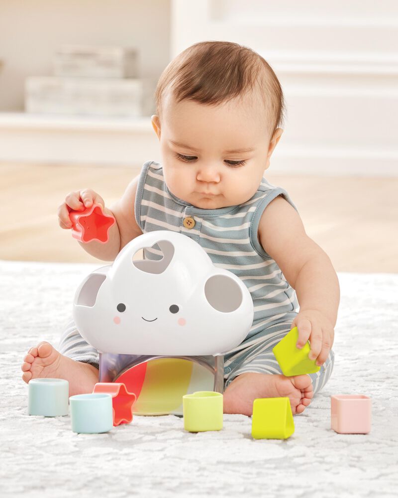 Silver Lining Cloud Feelings Shape Sorter Baby Toy, image 7 of 15 slides