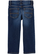 Toddler Dark Blue Wash Classic Jeans, image 2 of 2 slides