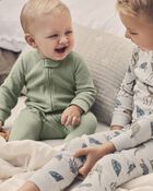 Baby Organic Cotton Rib Sleep & Play Pajamas, image 4 of 5 slides
