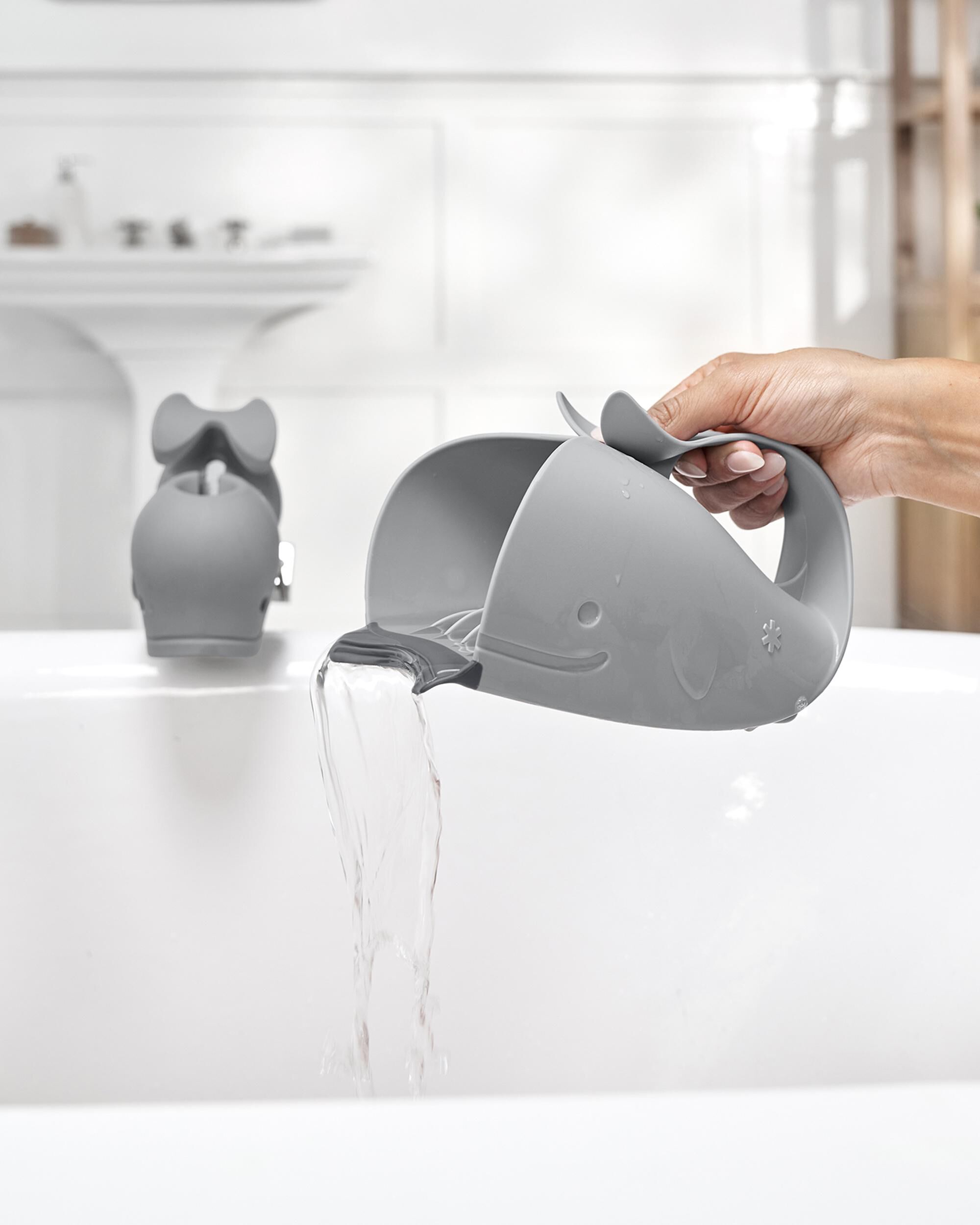 Moby Waterfall Bath Rinser - Grey, image 14 of 14 slides