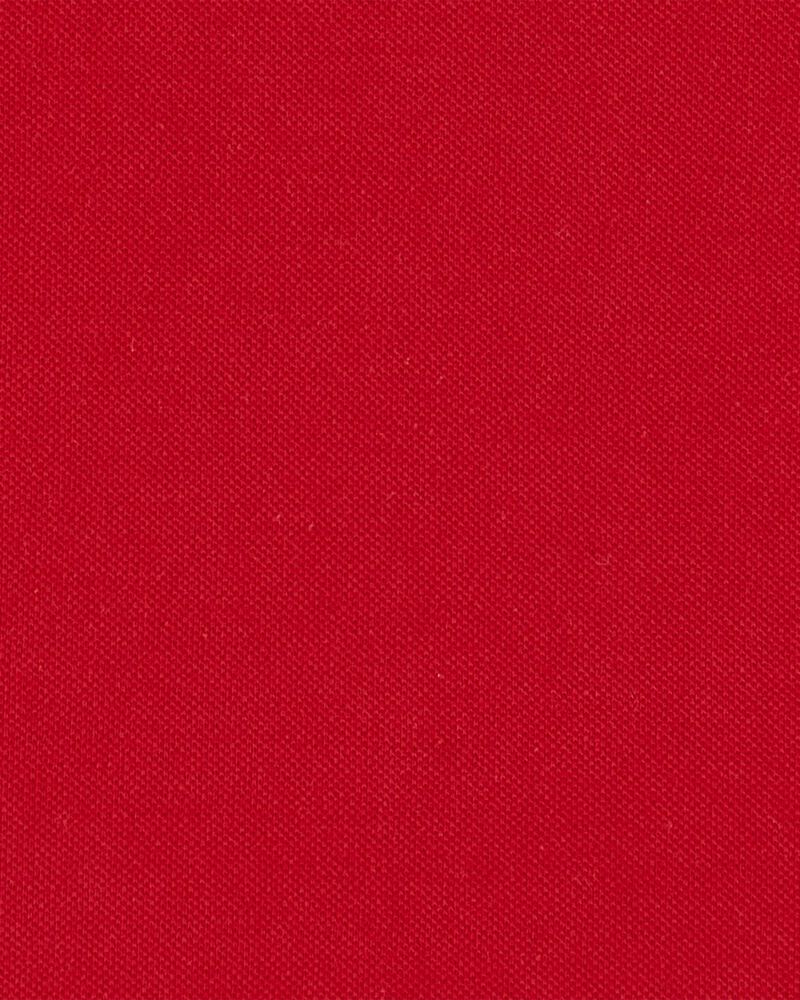 Kid Red Piqué Polo Shirt, image 2 of 2 slides
