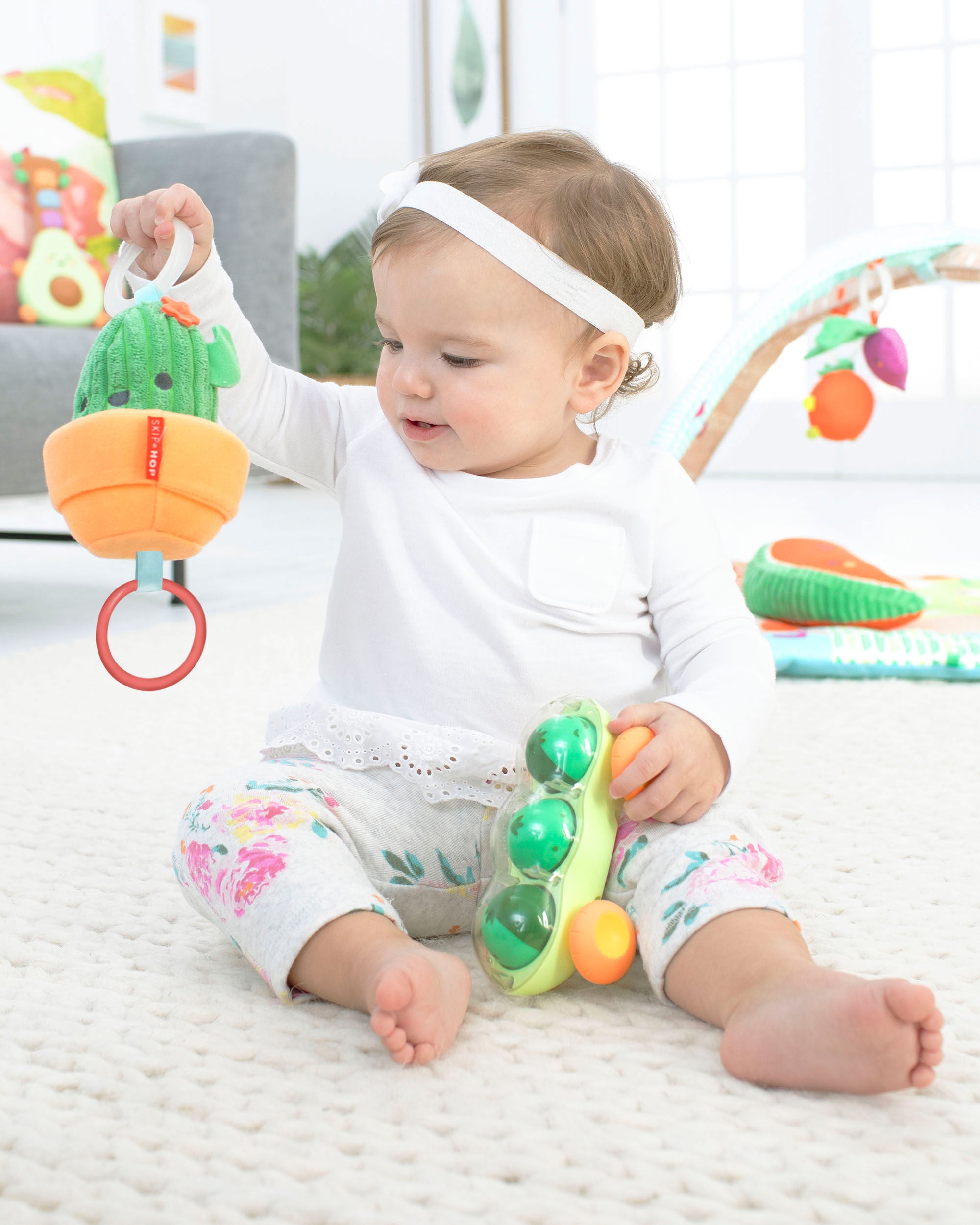 Baby Farmstand Jitter Cactus Stroller Toy, image 8 of 10 slides