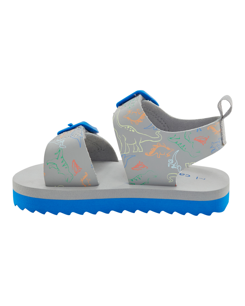 Toddler Strappy Casual Sandals - Grey/Blue, image 6 of 7 slides