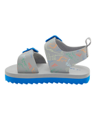 Toddler Strappy Casual Sandals - Grey/Blue, image 6 of 7 slides