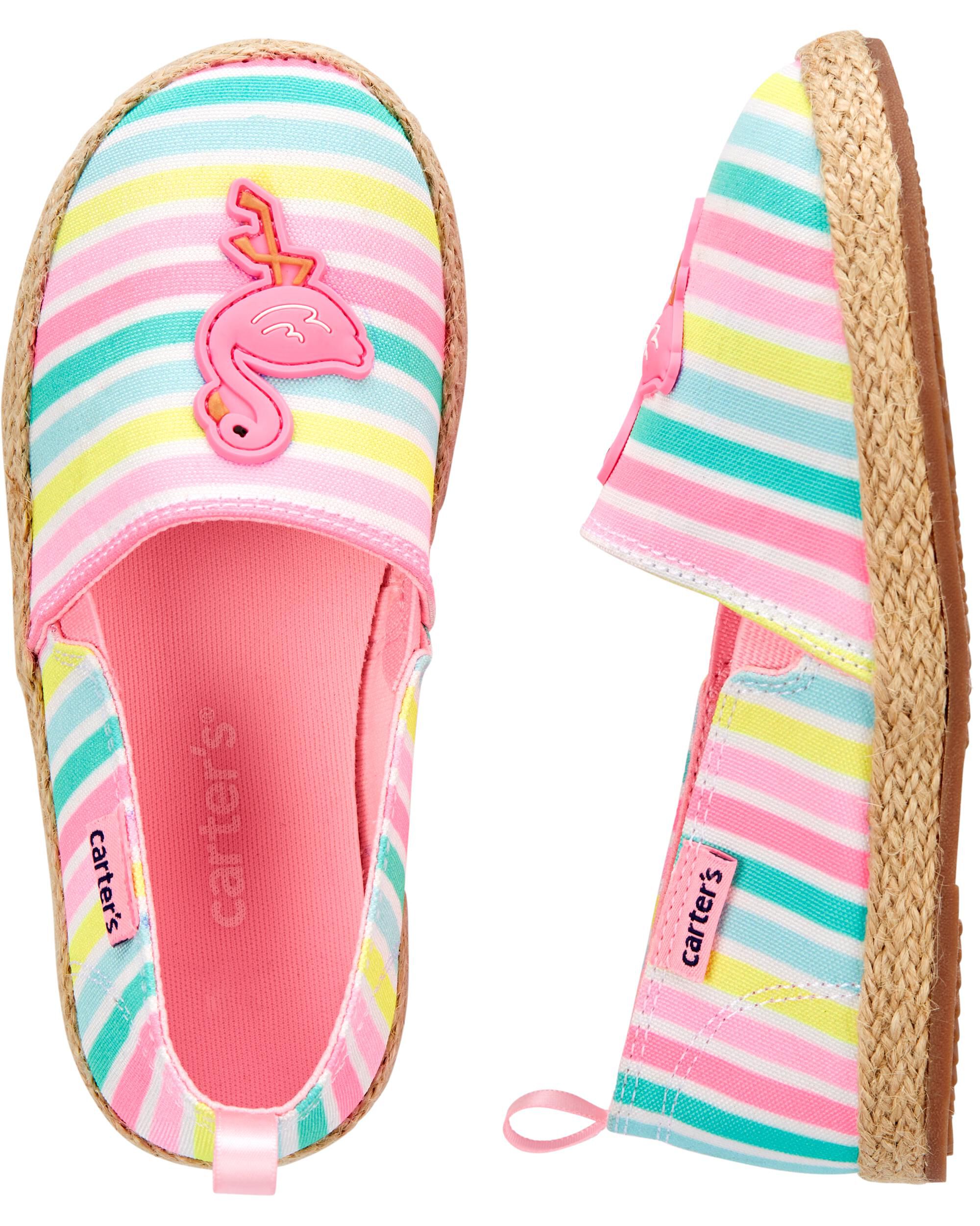 Multi Flamingo Espadrille Slip Ons skiphop
