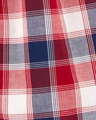 Toddler Plaid Button-Front Picnic Dress, image 3 of 4 slides