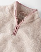 Toddler Recycled Sherpa Quarter Zip Pullover, image 2 of 3 slides