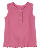 Baby Rib Tank Top - Pink, image 1 of 3 slides