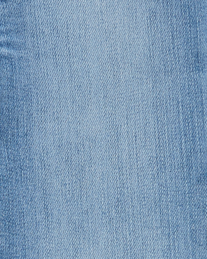 Toddler Light Wash Elastic-Waist Jeggings, image 3 of 5 slides