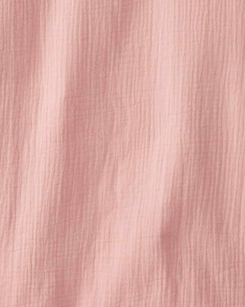 Baby Girl Organic Cotton Gauze Wearable Blanket, image 4 of 5 slides