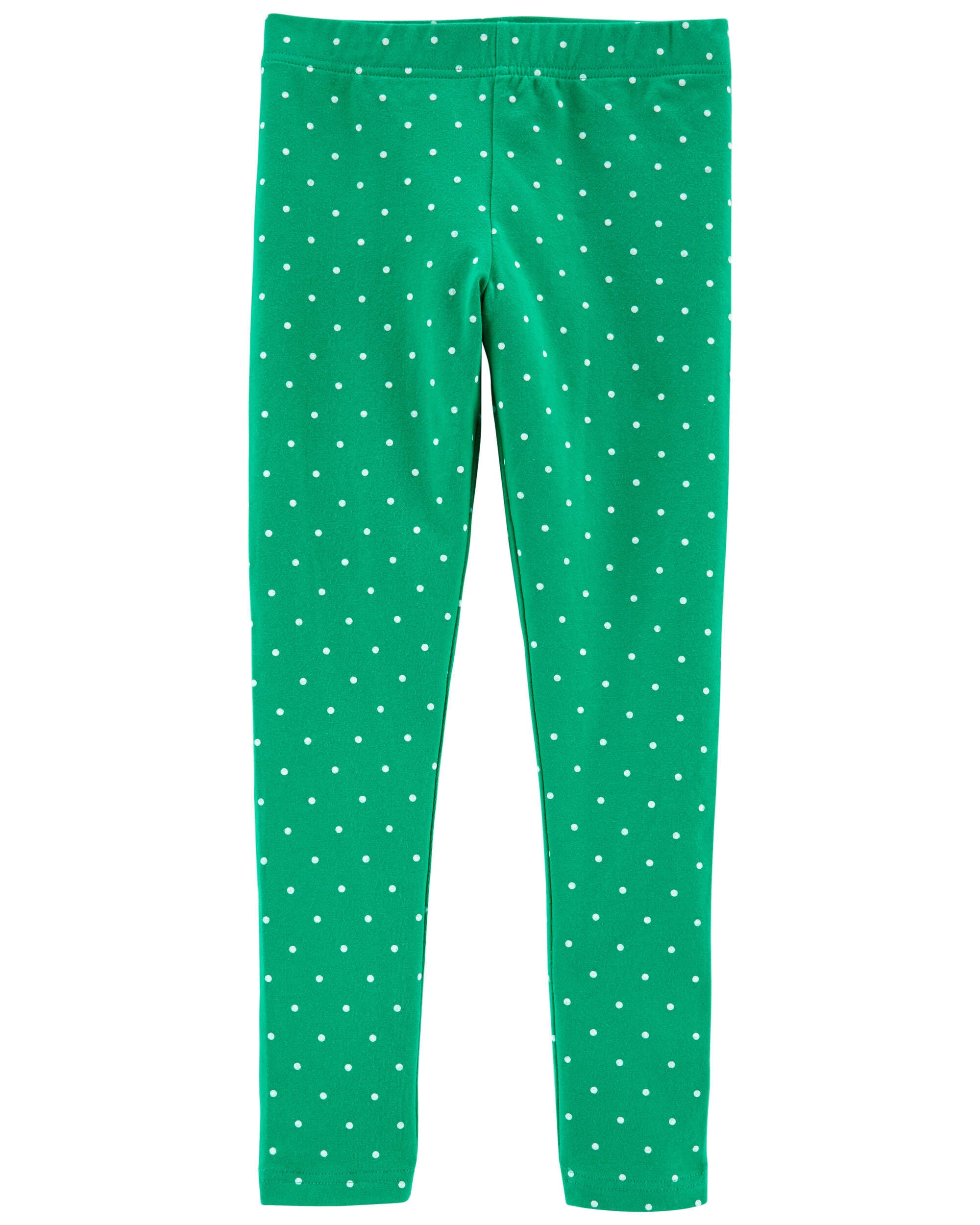 Green Kid Polka Dot Leggings skiphop