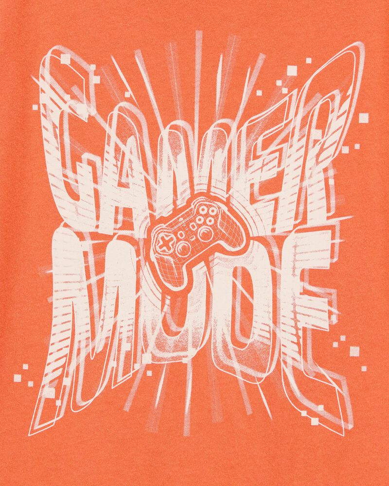 Kid Gamer Mode Short-Sleeve Graphic Tee - Orange, image 2 of 3 slides