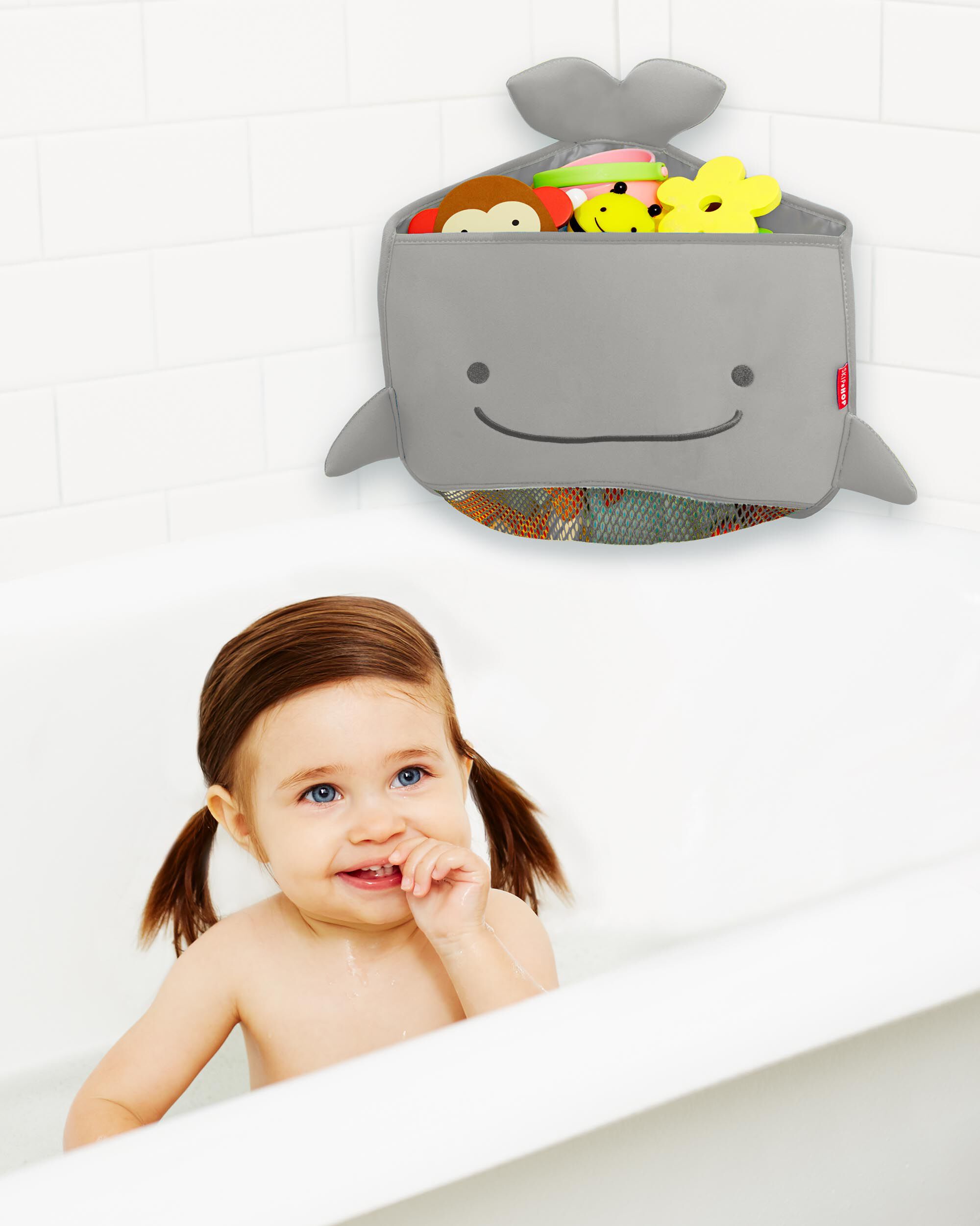 Grey Moby Corner Bath Toy Organizer Grey skiphop