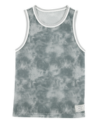 Kid Active Tie Dye Mesh Tank - Grey, image 1 of 3 slides