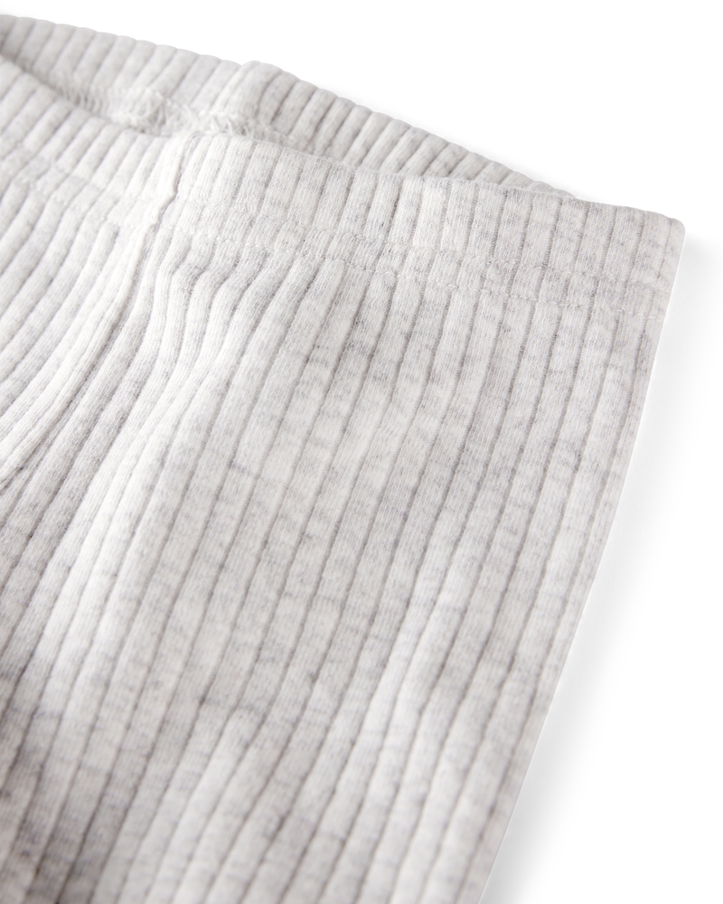 Baby 2-Pack Organic Cotton Ribbed Pedal Shorts, image 3 of 4 slides