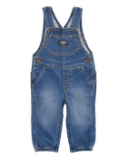 Baby Knit-Like Denim Overalls - Medium Wash, image 1 of 5 slides