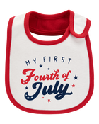 Baby My First Fourth Of July Teething Bib, image 1 of 3 slides
