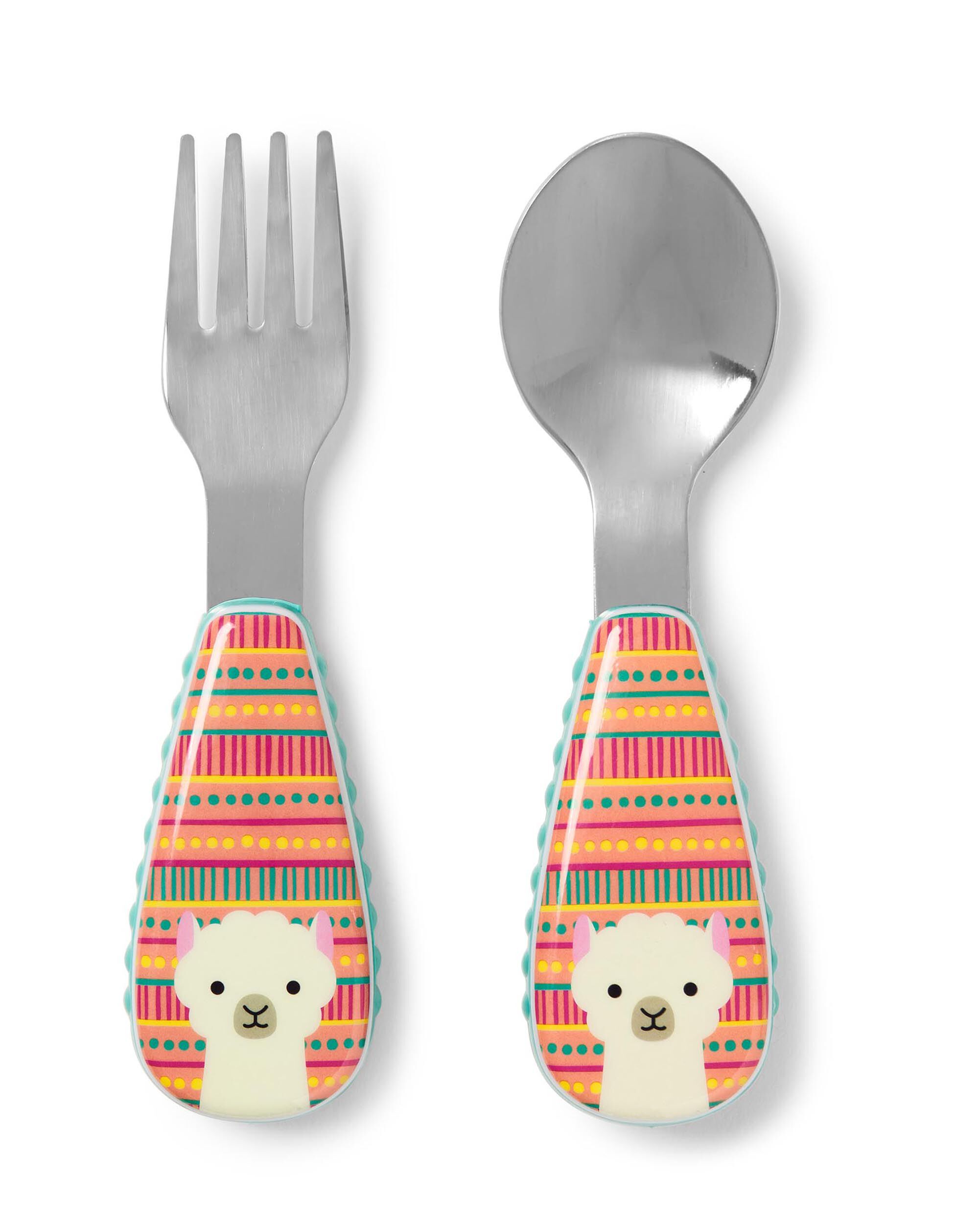 Skip Hop Zootensils Spoon and Fork for Kids Boy Girl 