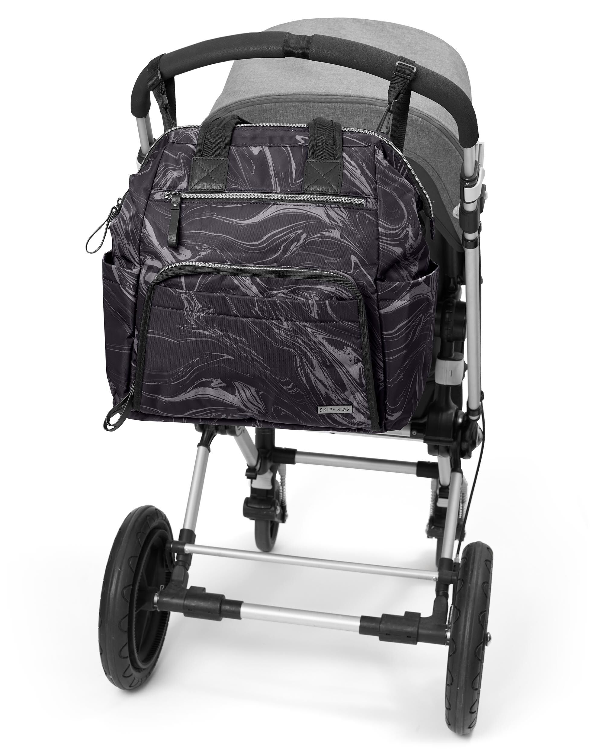 skip hop mainframe wide open backpack diaper bag