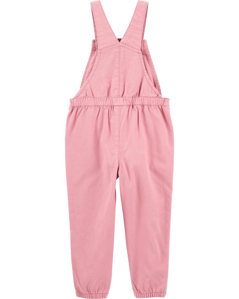 Toddler Tie-Front Twill Overalls, image 2 of 3 slides