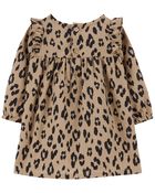 Baby Leopard Twill Dress, image 2 of 5 slides