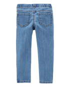 Toddler Light Wash Elastic-Waist Jeggings, image 2 of 5 slides