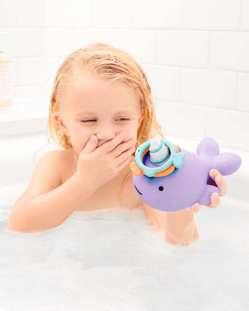 ZOO® Narwhal Ring Toss Baby Bath Toy, image 9 of 11 slides