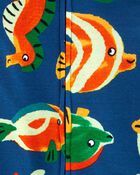Baby 1-Piece Sea Creatures 100% Snug Fit Cotton Romper Pajamas, image 2 of 4 slides