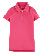 Kid Stretch Pique Uniform Polo, image 1 of 2 slides
