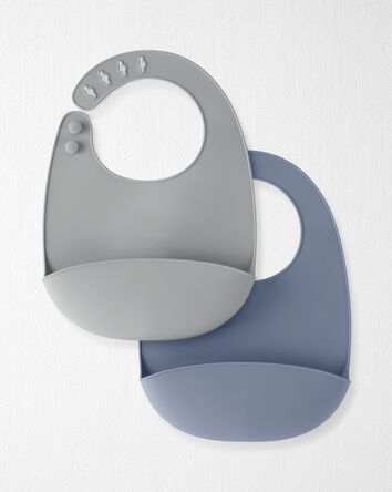 Little Planet 2-Pack Silicone Bibs, 