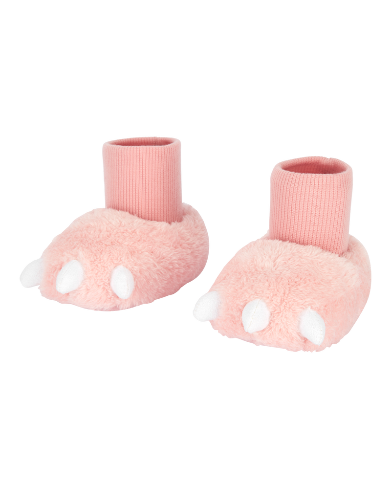 Baby Dinosaur Soft Slipper Shoes - Pink, image 1 of 3 slides