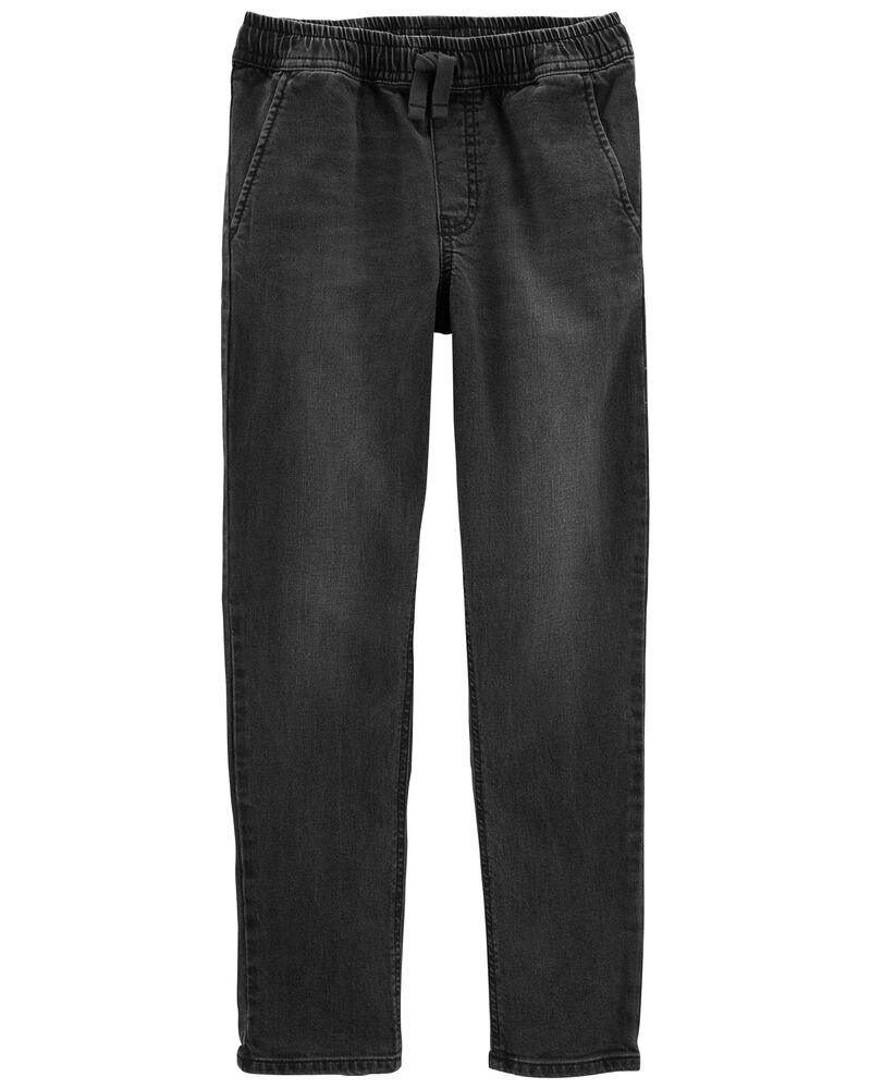 Pull-On Denim Pants In Vintage Acid Wash, image 1 of 4 slides